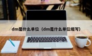 dm是什么单位（dm是什么单位缩写）