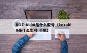 KOZ-AL00是什么型号（kozal00是什么型号 手机）