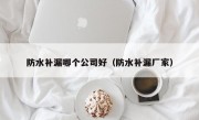 防水补漏哪个公司好（防水补漏厂家）