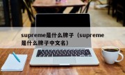 supreme是什么牌子（supreme是什么牌子中文名）