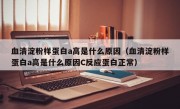 血清淀粉样蛋白a高是什么原因（血清淀粉样蛋白a高是什么原因C反应蛋白正常）