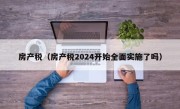 房产税（房产税2024开始全面实施了吗）