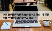 中国捐款保障乌核设施安全中方回应（中国捐款保障乌核设施安全中方回应4）