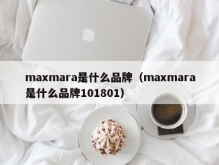 maxmara是什么品牌（maxmara是什么品牌101801）