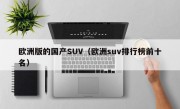 欧洲版的国产SUV（欧洲suv排行榜前十名）