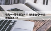 骁龙665处理器怎么样（高通骁龙665处理器怎么样）