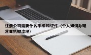 注册公司需要什么手续和证件（个人如何办理营业执照流程）