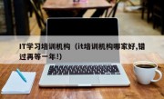 IT学习培训机构（it培训机构哪家好,错过再等一年!）