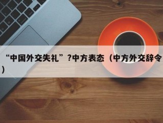 “中国外交失礼”?中方表态（中方外交辞令）