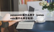 panasonic是什么牌子（panasonic是什么牌子电池）