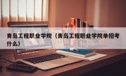 青岛工程职业学院（青岛工程职业学院单招考什么）