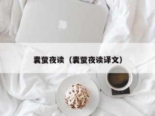 囊萤夜读（囊萤夜读译文）