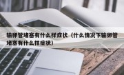 输卵管堵塞有什么样症状（什么情况下输卵管堵塞有什么样症状）