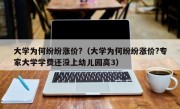 大学为何纷纷涨价?（大学为何纷纷涨价?专家大学学费还没上幼儿园高3）