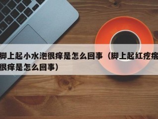 脚上起小水泡很痒是怎么回事（脚上起红疙瘩很痒是怎么回事）