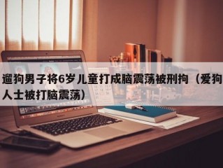 遛狗男子将6岁儿童打成脑震荡被刑拘（爱狗人士被打脑震荡）