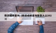 教资成绩查询（教资成绩查询登录入口2023）