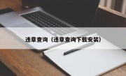 违章查询（违章查询下载安装）