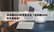 清宫图2023年生男生女（清宫图2024年生男生女）