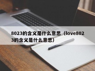 8023的含义是什么意思（love8023的含义是什么意思）