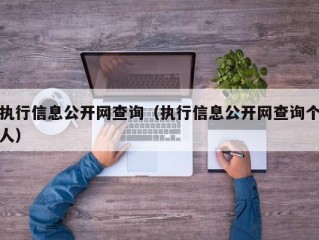 执行信息公开网查询（执行信息公开网查询个人）