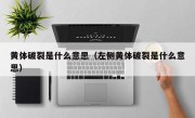 黄体破裂是什么意思（左侧黄体破裂是什么意思）