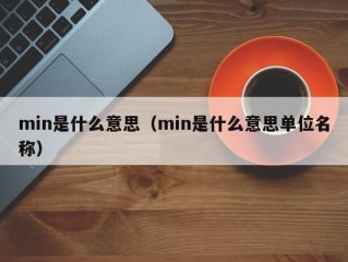 min是什么意思（min是什么意思单位名称）